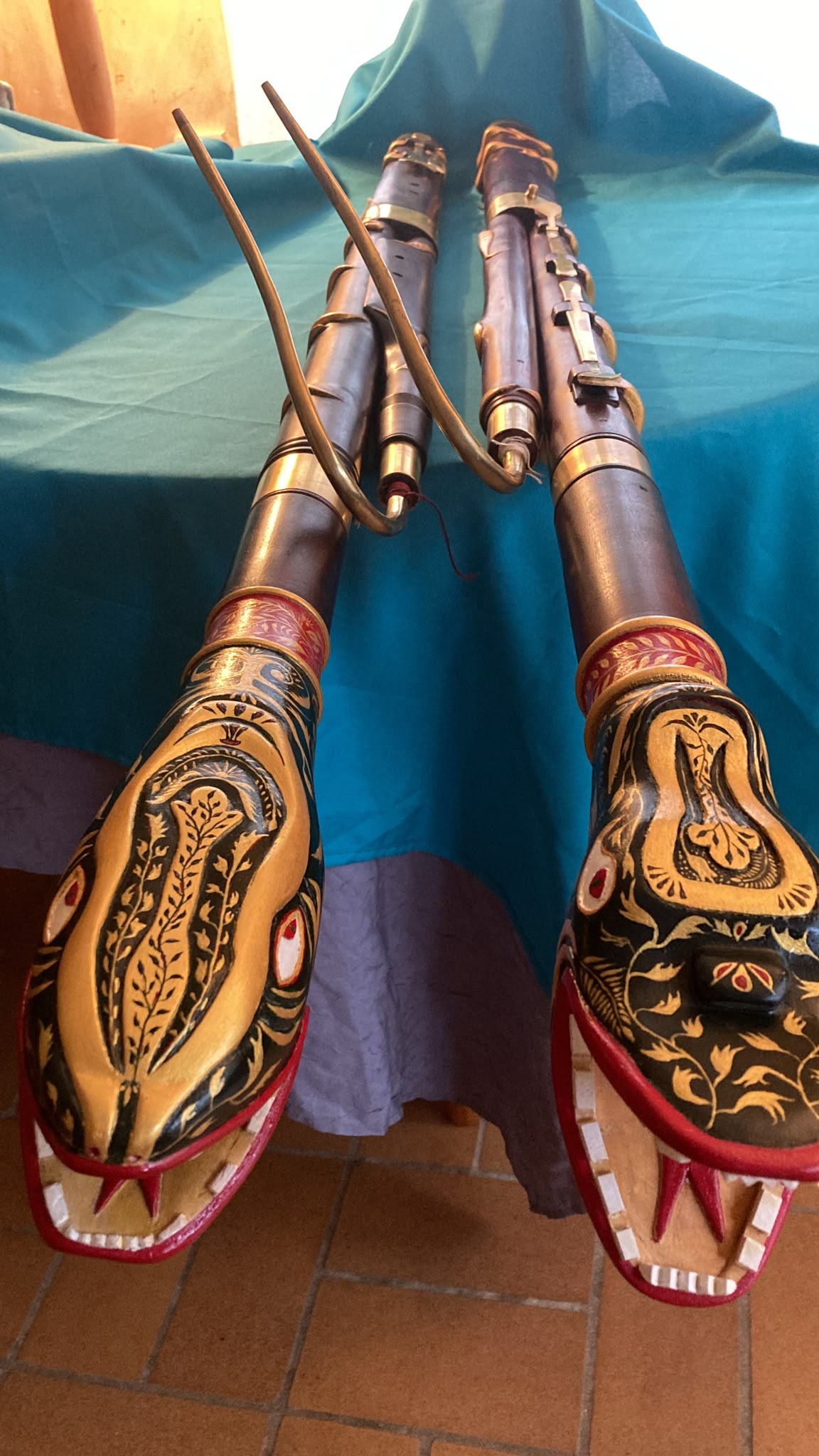 Deux bassons baroques décorés
